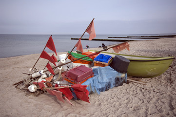 Fischerboot am Strand von Ahrenshoop