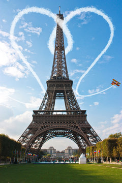 Love in Paris Eiffel Tower France Concept - Me and You