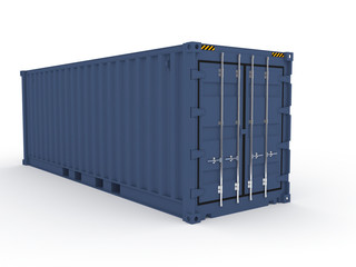 blue cargo sea container (more variants on my portfolio)