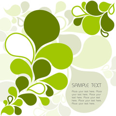 Abstract floral green background
