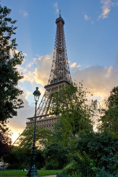 Eiffel Tower - Tour Eiffel - Paris France - Sunset