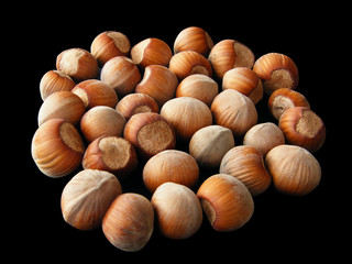 Photo of the beautiful whole hazelnut background