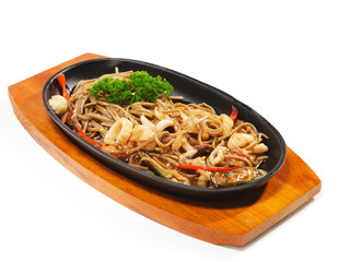 Japanese Cuisine - Hot Noodles with Seafood