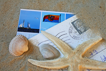 Urlaubskarten am Strand