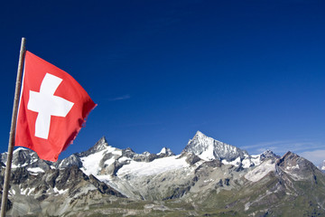 Berge in den Walliser Alpen in der Schweiz
