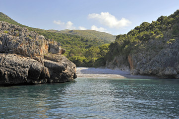 Delightful small and secluded beach along Cilento coastline