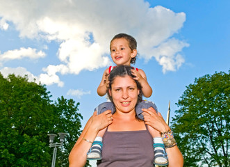 Fototapeta premium portrait of mother with child