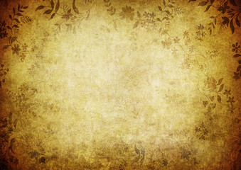 grunge floral background with space for text or image