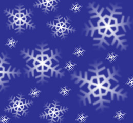 Fototapeta na wymiar white snowflakes on cold blue background