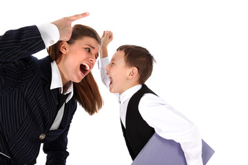 hard relationship - mom and son  (or teacher and boy)