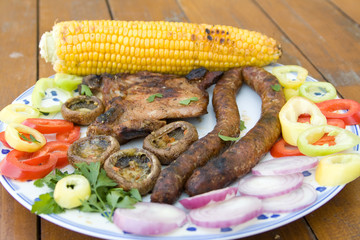 Sausage on plate 3