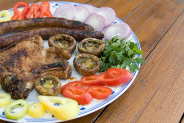 Sausage on plate 7
