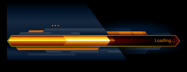 Yellow progress indicator