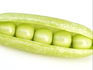 green pea isolated on white