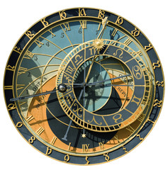 Fototapeta na wymiar izolowane zegar z kalendarzem