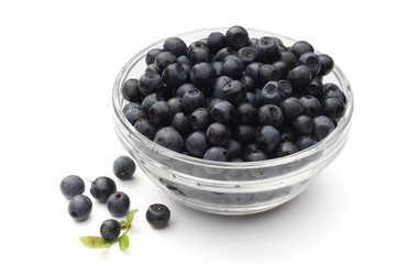 Blueberry in the glass cup