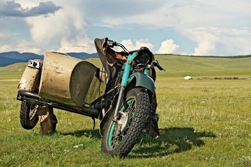 Motorrad mit Beiwagen