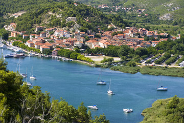 Skradin - small city on Adriatic coast in Croatia, at the entran