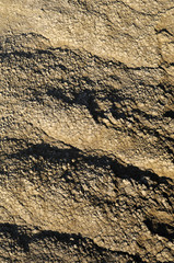 close-up with brown volcano