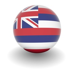 High resolution ball with flag of Hawaii