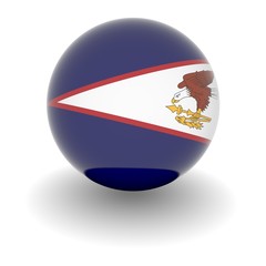 Obraz premium High resolution ball with flag of American Samoa