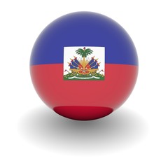 High resolution ball with flag of Haiti