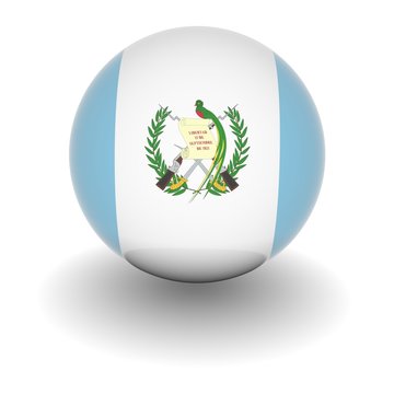 High resolution ball with flag of Guatemala