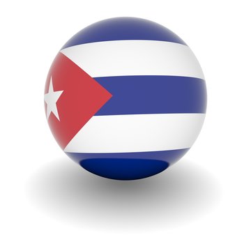 High resolution ball with flag of Cuba