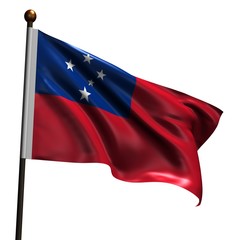 High resolution flag of Samoa