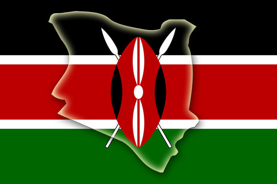 kenya kenia flag flagge shape