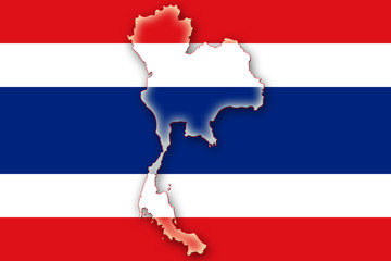 Obraz premium thailand flag flagge shape