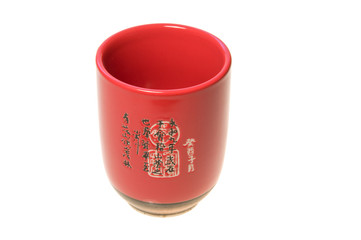 Japanese red teacup