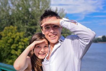 Naklejka premium young couple