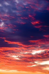 The sunset sky
