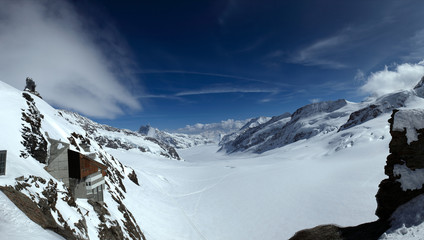 The Great Aletsch Glacier seen from Jungfraujoch