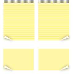 Bloc notes avec les coins pliés