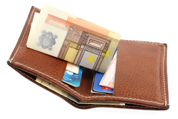 porte-cartes de crédit en cuir