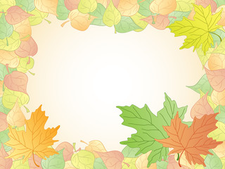 Naklejka na ściany i meble autumn frame. vector