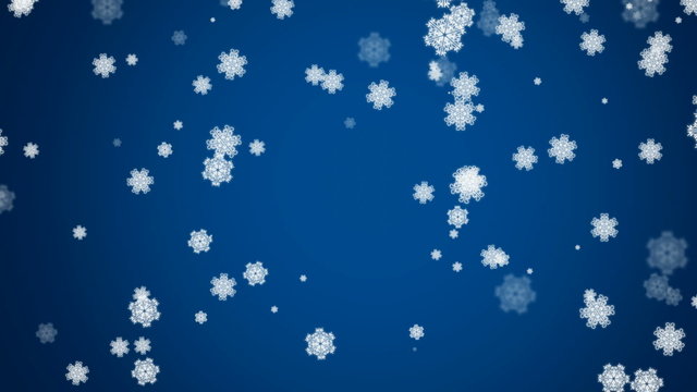 Sch&ouml;ne Schneeflocken fallen vom Himmel