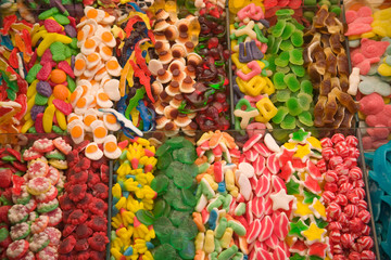 Sweets stand at market