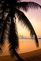Fototapeta na wymiar Sonnenaufgang auf einer Südseeinsel