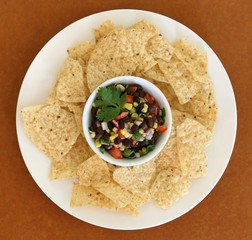 Chips and Black Bean Salsa