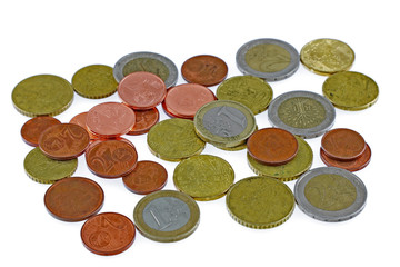 des petites pièces d'euros