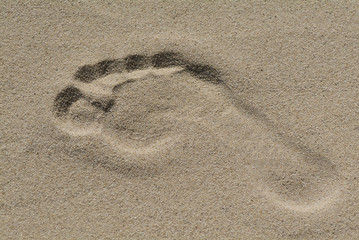 Abdruck im Sand