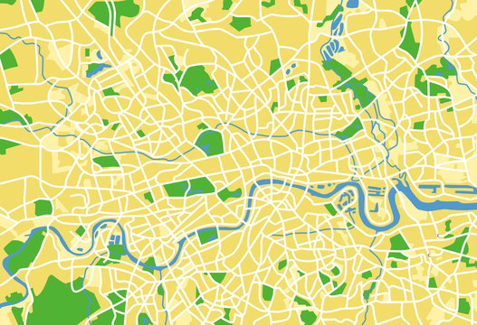 Fototapeta vector map of London.