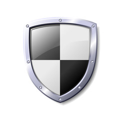 Black and white shield