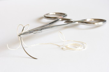 Instrument, needle and thread