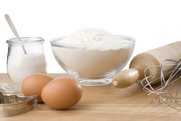 Zutaten für das Backen