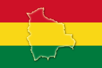 Obraz premium bolivia bolivien flag flagge shape