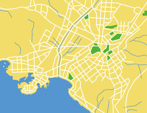 vector map of athens.